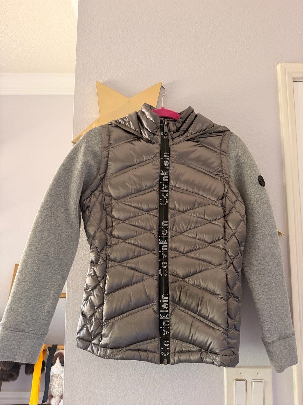 Calvin Klein Gray Puffer Jacket